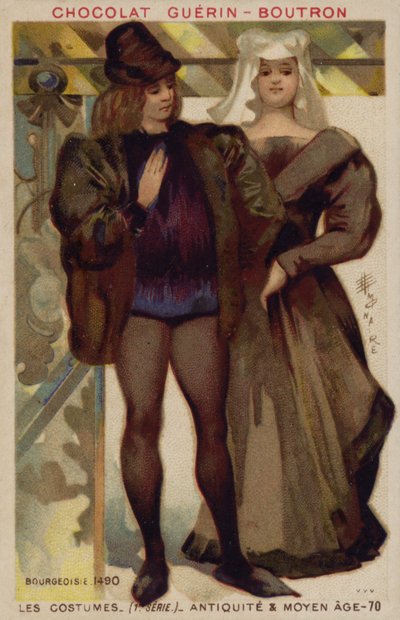 ブルジョワの衣装、1490 作： French School